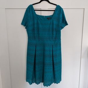 Lane Bryant Fit & Flare Emerald Green Dress